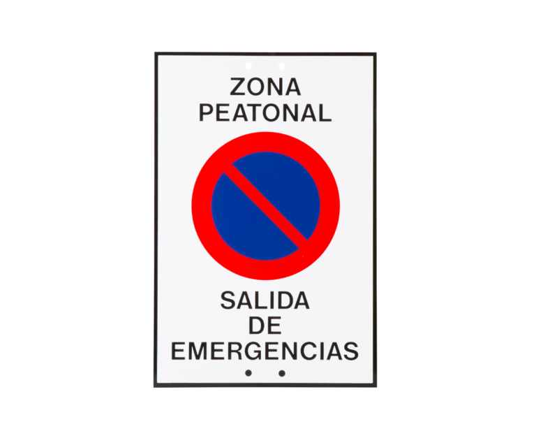 Placa de Vado Salida de Emergencias.