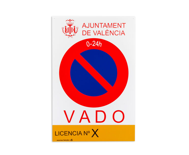 Placa De Vado Permanente de Valencia