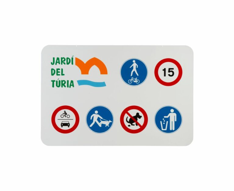 Placas de actividades de ocio jardí del túria valencia