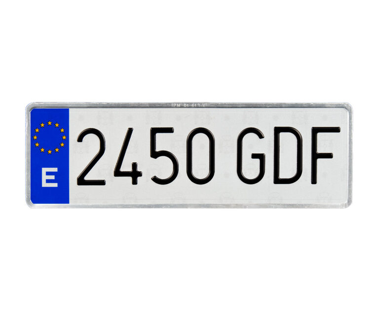 Placa europea vehículos automóviles 340x110mm