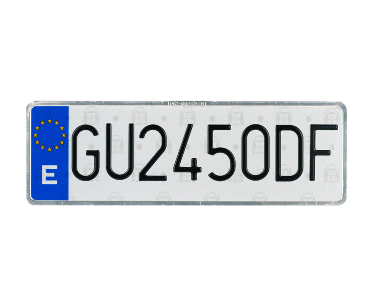 Placa europea vehículos automóviles 340x110mm