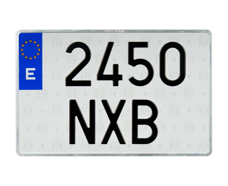 Placa europea vehículos automóviles 340x220mm