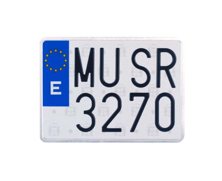 Placa Aluminio europea motocicleta 220x160mm