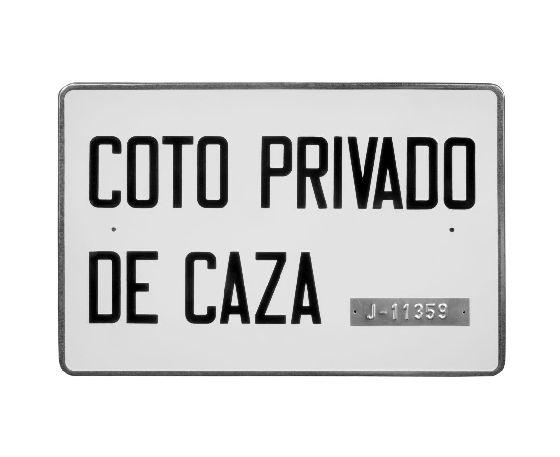 Placas espacios cinegéticos y placas de coto.