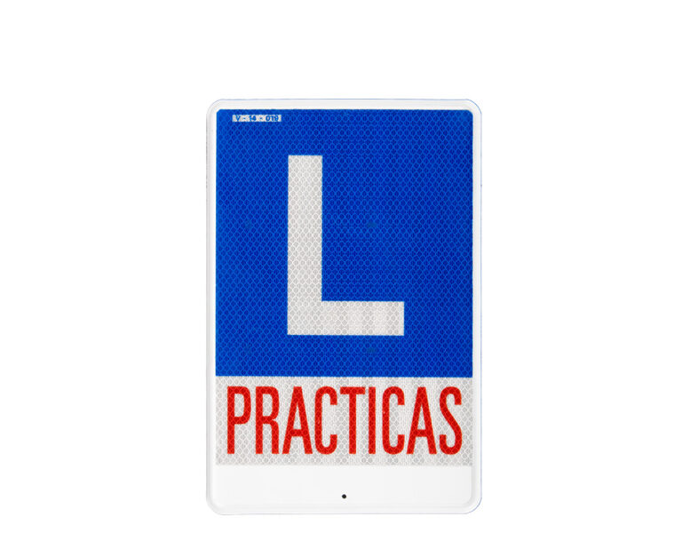 V-14 Placa Aprendizaje de Conducción conductores noveles autoescuela novato conductor señalización coche carnet de conducir automoción industrias saludes