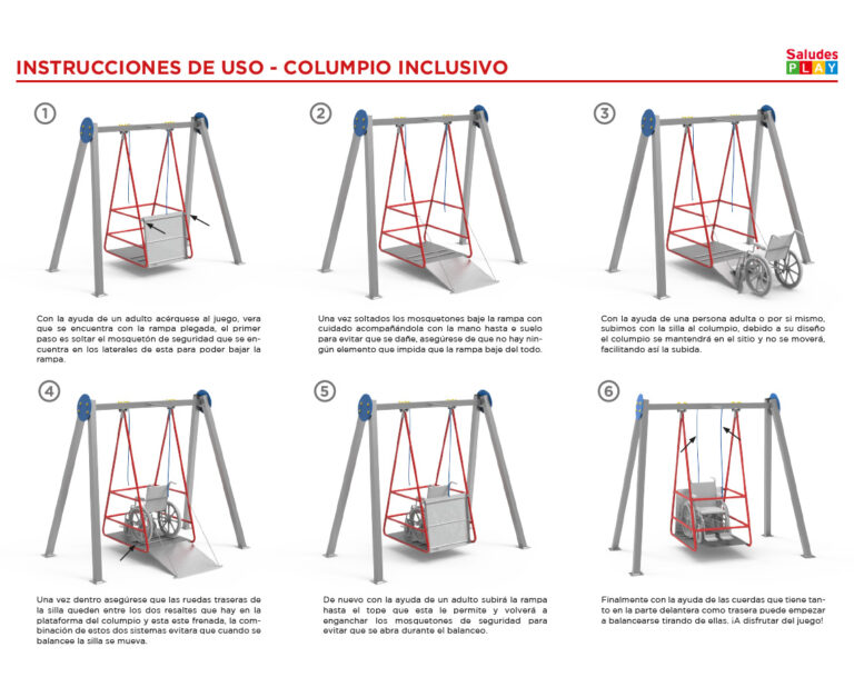 columpio TLN silla de rueda saludes play inclusivo