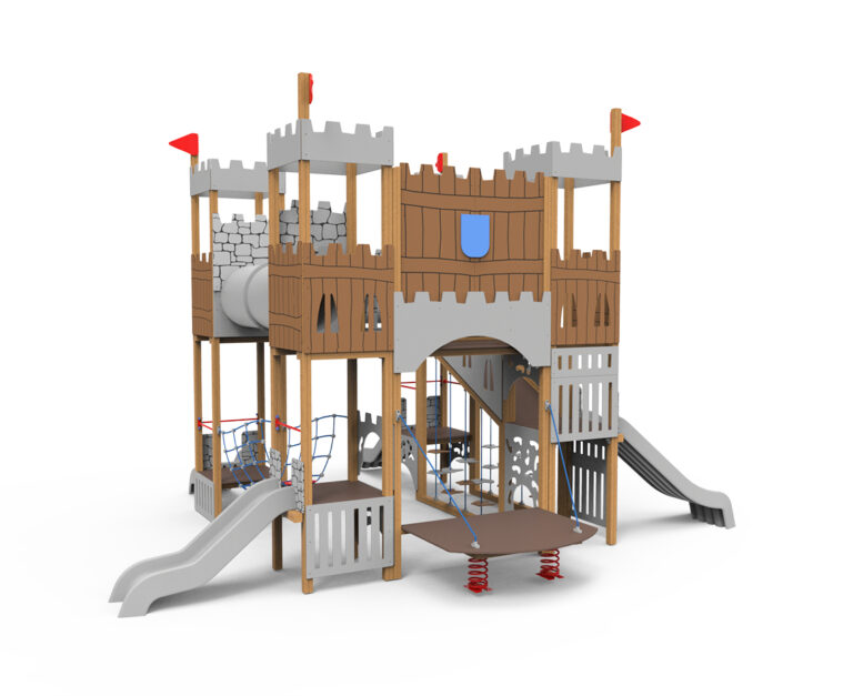 castillo, parque infantil, saludes play, saludes parques infantiles, juego medieval, pueblo, ayuntamiento