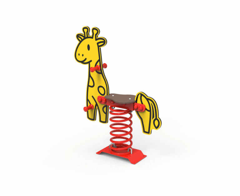 Muelle infantil Jirafa para parques infantiles con diseño de animal y muelle de acero