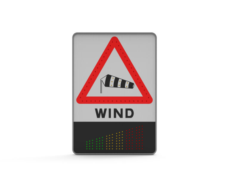 Señal, señal elctrónica, LED, electrónico, señal LED, señal viento, señal electrónica viento, señal viento en carretera, señal electrónica viento en carretera, detector de viento