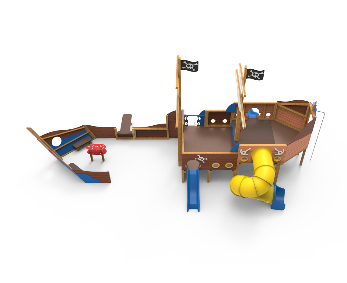 barco, bergantín, serie temática, serie barcos, serie náutica, serie pirata, saludes parques, barcos saludes, parques infantiles, juego naval, juego piratas, juego del mar, bandera pirata, tobogán espiral, tobogán rotomoldeo, barco inclusivo