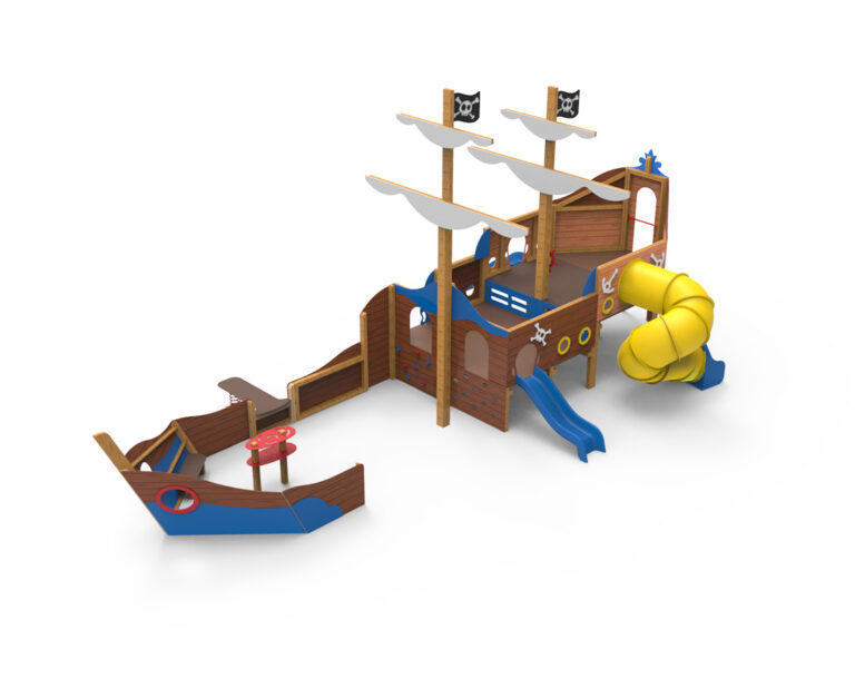 barco, bergantín, serie temática, serie barcos, serie náutica, serie pirata, saludes parques, barcos saludes, parques infantiles, juego naval, juego piratas, juego del mar, bandera pirata, tobogán espiral, tobogán rotomoldeo, barco inclusivo