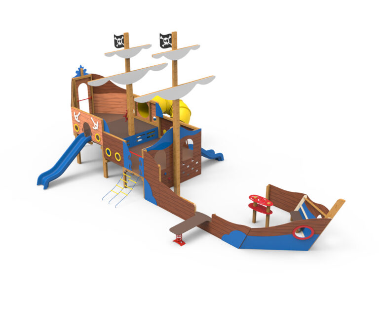 barco, bergantín, serie temática, serie barcos, serie náutica, serie pirata, saludes parques, barcos saludes, parques infantiles, juego naval, juego piratas, juego del mar, bandera pirata, tobogán espiral, tobogán rotomoldeo, barco inclusivo