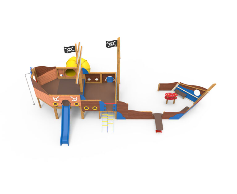 barco, bergantín, serie temática, serie barcos, serie náutica, serie pirata, saludes parques, barcos saludes, parques infantiles, juego naval, juego piratas, juego del mar, bandera pirata, tobogán espiral, tobogán rotomoldeo, barco inclusivo