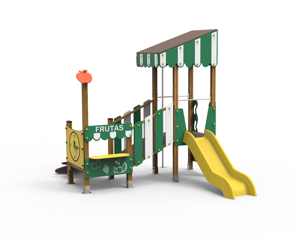 juego Naranja, serie temática, serie frutas, nueva serie, casita frutería, saludes parques, parque infantil
