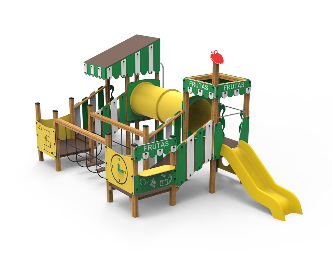 juego Pomelo, serie temática, serie frutas, nueva serie, casita frutería, saludes parques, parque infantil