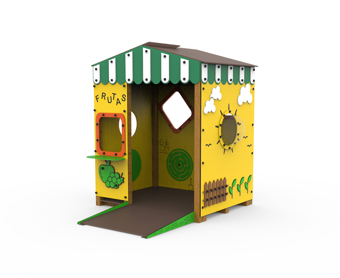casita sandía, serie temática, serie frutas, nueva serie , casita inclusiva, casita frutería, saludes parques, parque infantil