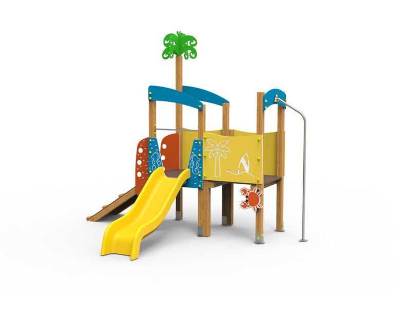 juego de playa, juego infantil, juego con palmera, juego veraniego. cangrejo, juego saludes parques, serie islas, juego formentera, saludes