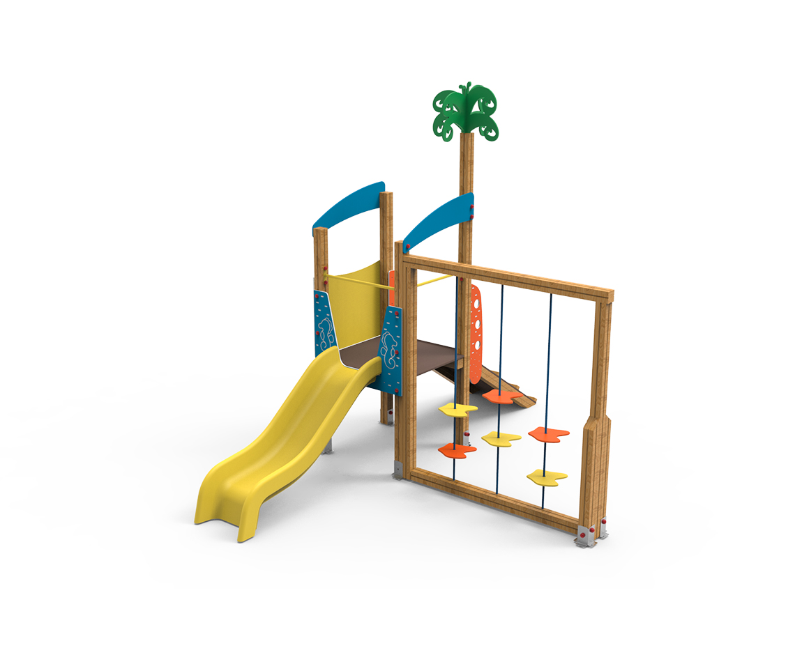 juego de playa, juego infantil, juego con palmera, juego veraniego. cangrejo, juego saludes parques, serie islas., juego menorca, saludes