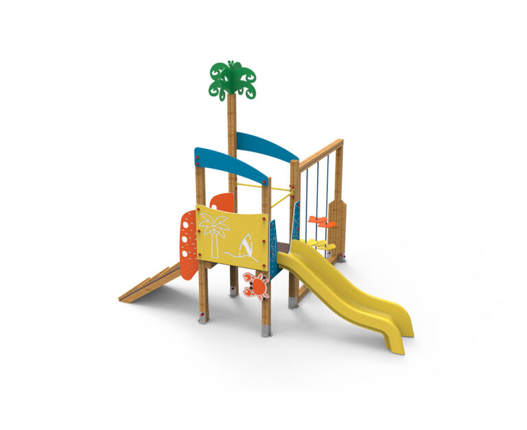 juego de playa, juego infantil, juego con palmera, juego veraniego. cangrejo, juego saludes parques, serie islas., juego menorca, saludes