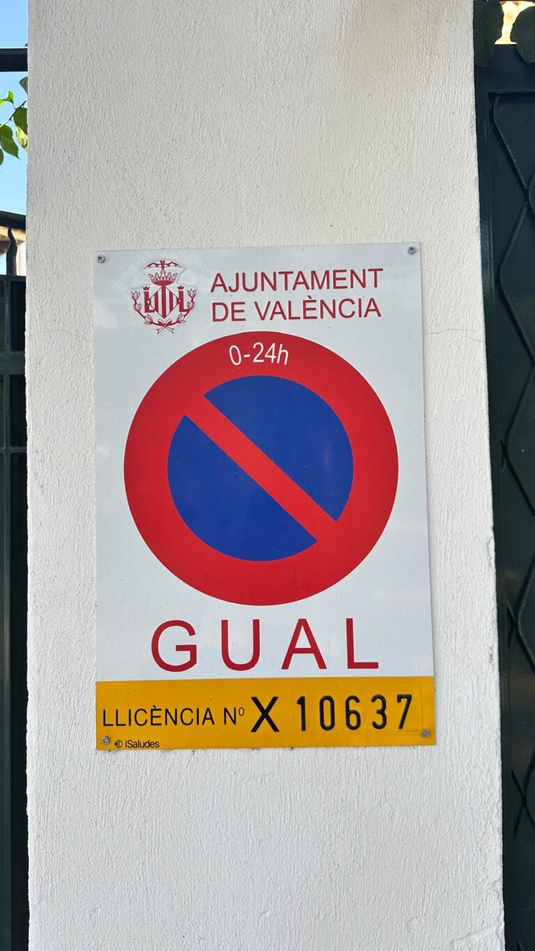 placa de vado valencia, vado, ayuntamiento de valencia, Vado València, Vado oficial. Placa oficial, Industrias Saludes.